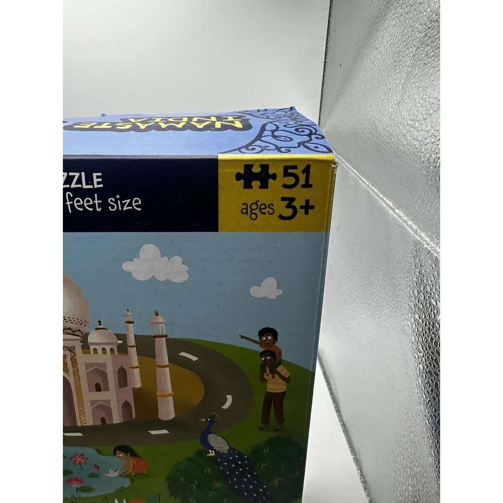 Kulture Khazana Namaste India Floor Puzzle 51 pc 3x2 ft Taj Mahal India Kids